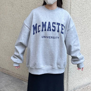 Fleece-lined printed sweatshirt