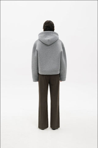 [MASONPRINCE] Heavyweight Air Layer Stand Collar Hoodie Set