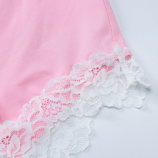 Ruched halter self tie lace hem u neck pant set