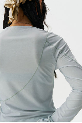 [Monterest] Slim Fit Panel Long Sleeve T-Shirt