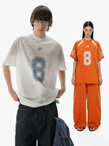 [MASONPRINCE] Combed Cotton No.8 Jersey T-Shirt