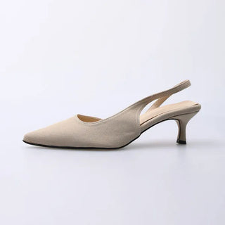 Stiletto slingback mid-heel
