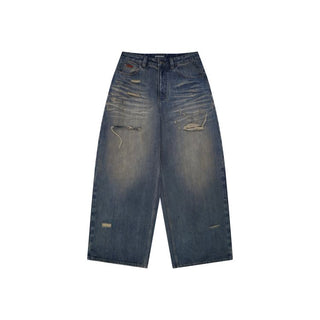 [MASONPRINCE] Distressed Wide Leg Jeans