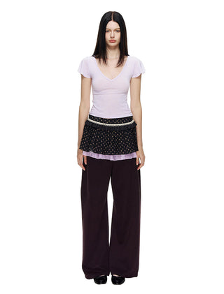[NECY] Ditsy Dollhouse Lace Micro Skirt