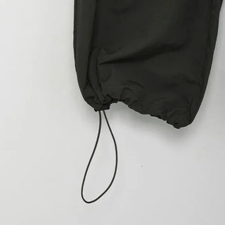 Nylon wide pocket drawstring pants