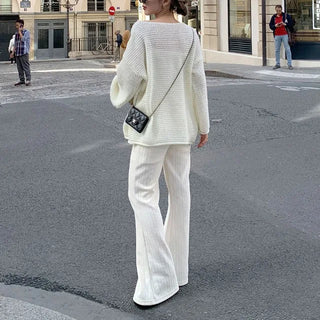 Patterned flare pants