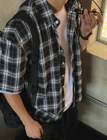 Univer Check Short Sleeve Shirt (2 colors)