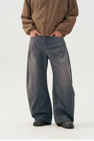 [Monterest] Washed Double Pleat Wide Pants