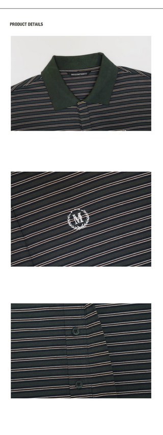 [MASONPRINCE] Striped Washed Cotton Tie Cardigan