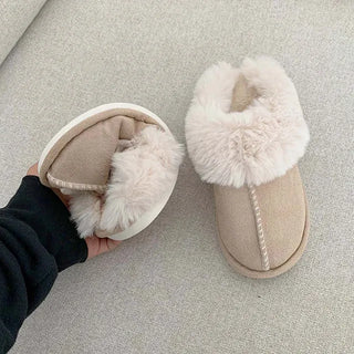 9115 Fluffy Suede Fur Slippers