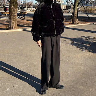 Basic fur zip jacket