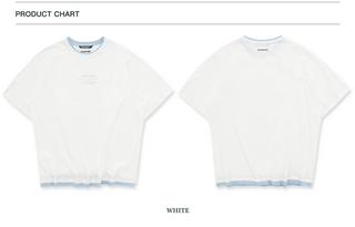 [moromoro2] Distressed Layered Short Sleeve  Tee