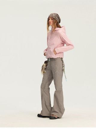 [Monterest] Water-Resistant Textured Flare Pants