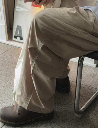 Ice Light Elastic Waist Pants (3 colors, M~XL)