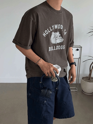 Hollywood Bulldog Heavy Pigment 1/2 T-shirt