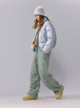 [Monterest] Sherpa Fleece Beaded Drawstring Pants