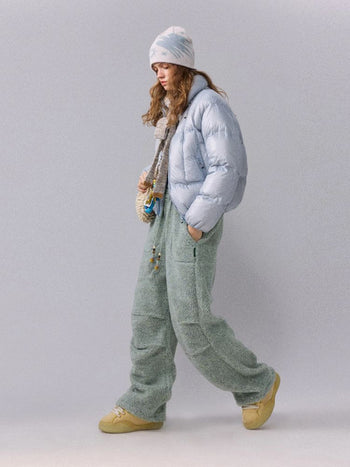 [Monterest] Sherpa Fleece Beaded Drawstring Pants