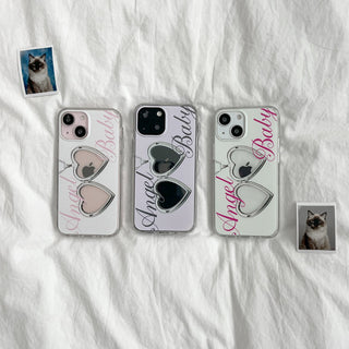 WHITE FLORAL SILVER EPOXY CASE