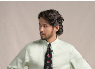 [CULTUM] 1930s Long Point Collar Cotton Shirt
