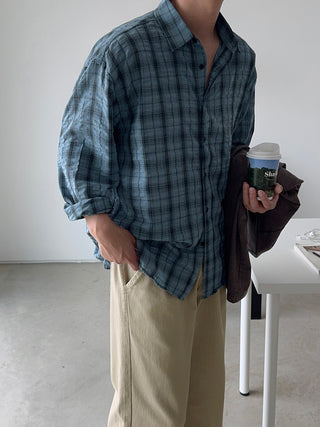 Koba Wrinkle Check Shirt