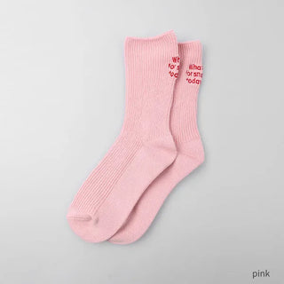 Back lettering socks