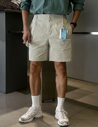 Belt Air Cool Elastic Waist Half Pants (cool fabric)
