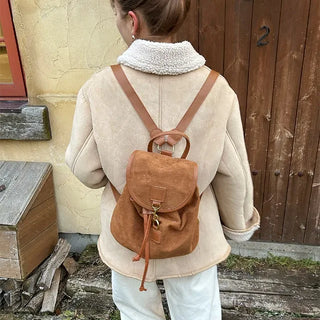 Suede backpack