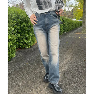 Vintage Wash Denim Pants