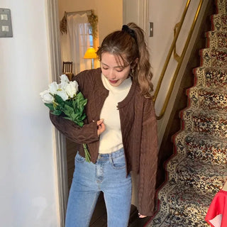 Simple Cable Cardigan