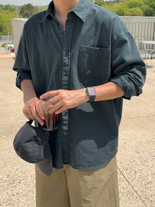 Haze Aging Fade Washed Shirt