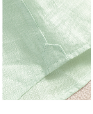 [CULTUM] Linen Stand Collar Shirt