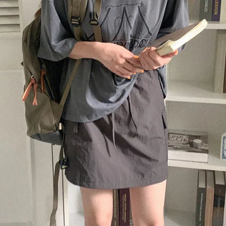 (3 colors) Cargo Mini Skirt