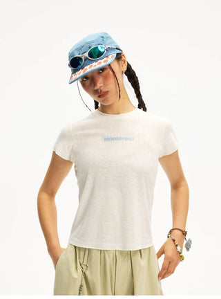 [Monterest] 3A Antibacterial Slim Fit Logo T-Shirt