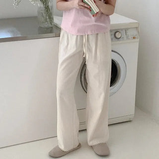 Bedel lace elastic pants