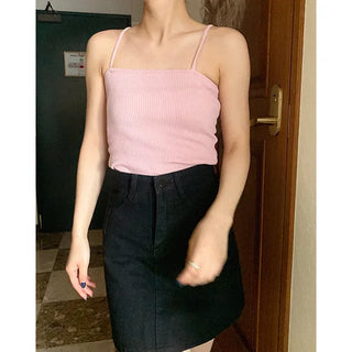 Ribbed square camisole