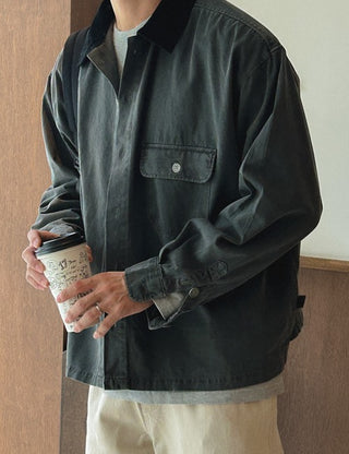 Ad Pigment Contrast Collar Jacket (3 colors)