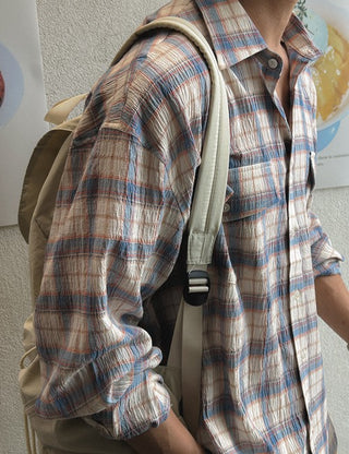 Mango Linen-like Check Shirt (3 colors)