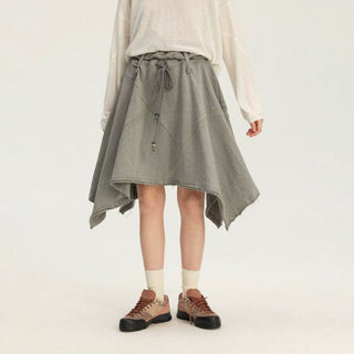 [Monterest] A-Line Patchwork Sweat Skirt