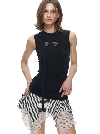 [NECY] Angel Wing Scarf Sleeveless Top