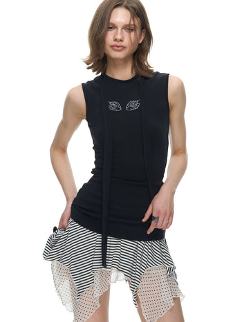 [NECY] Angel Wing Scarf Sleeveless Top