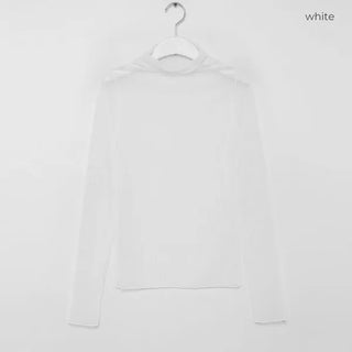 See-through turtleneck t-shirt