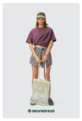 [Monterest] Necklace Print Embroidered Relaxed Tee
