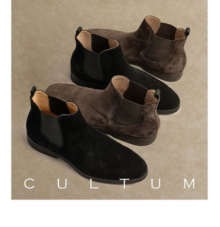 [CULTUM] Suede Leather Chelsea Boots