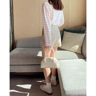 haru stripe boat neck T