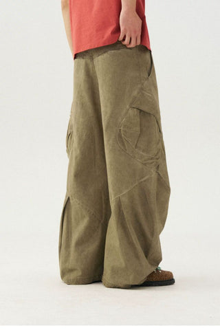[Monterest] Washed Cotton Pleated Wide Leg Pants