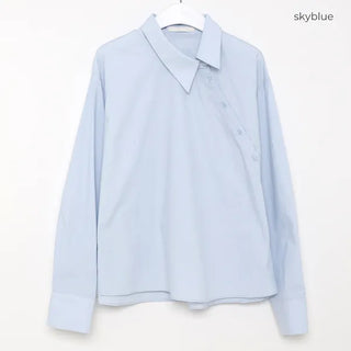 Cross-button blouse