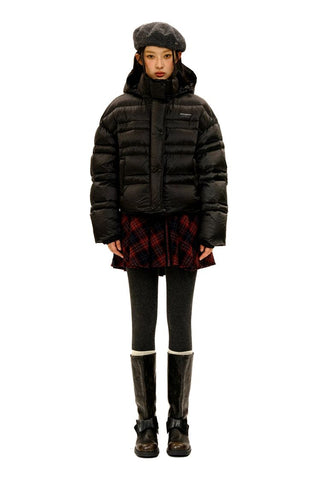 [Moromoro2] Wool Plaid Pleated Bow Vest  Dress