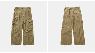 [Monterest] Washed Corduroy Wide Leg Work Pants