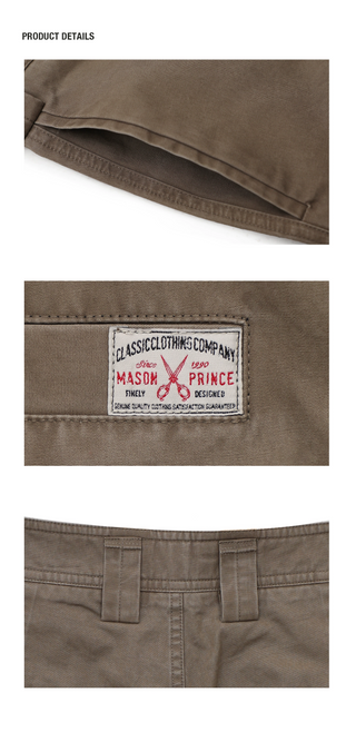 [MASONPRINCE] Washed Pleated Cropped Pants