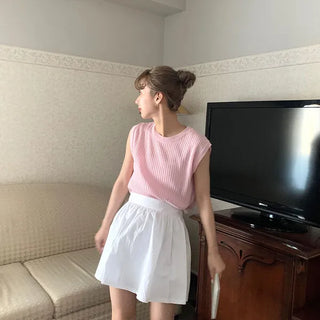 A-line cotton flared skirt
